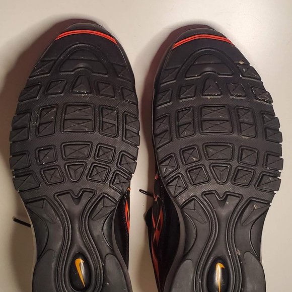 Nike Air Max 97 Plus Black Shock Orange (Men's 9.5us) - Picture 9 of 10